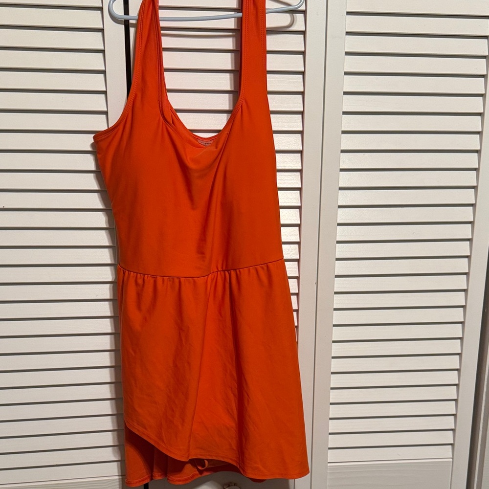 Vibrant Orange swimsuit